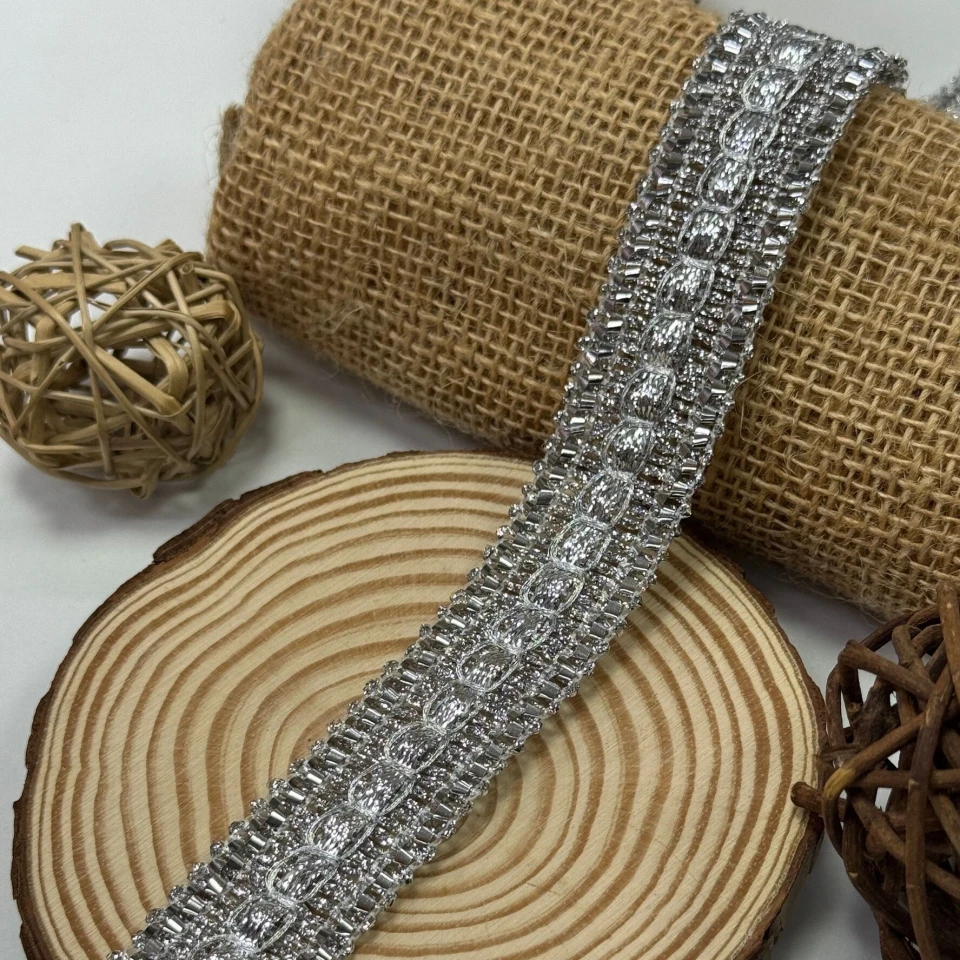 Тасьма люрекс 10880 (20 ярдів/18,28 м.), срібло