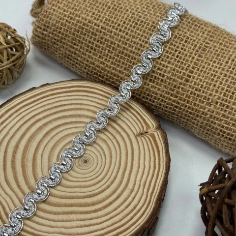 Тасьма люрекс 13-1096 (20 ярдів/18,28 м.), срібло