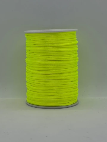 Шнур атласний корсетний 2.3 мм (100 ярдів/91,44 м.), 53 зелений неон