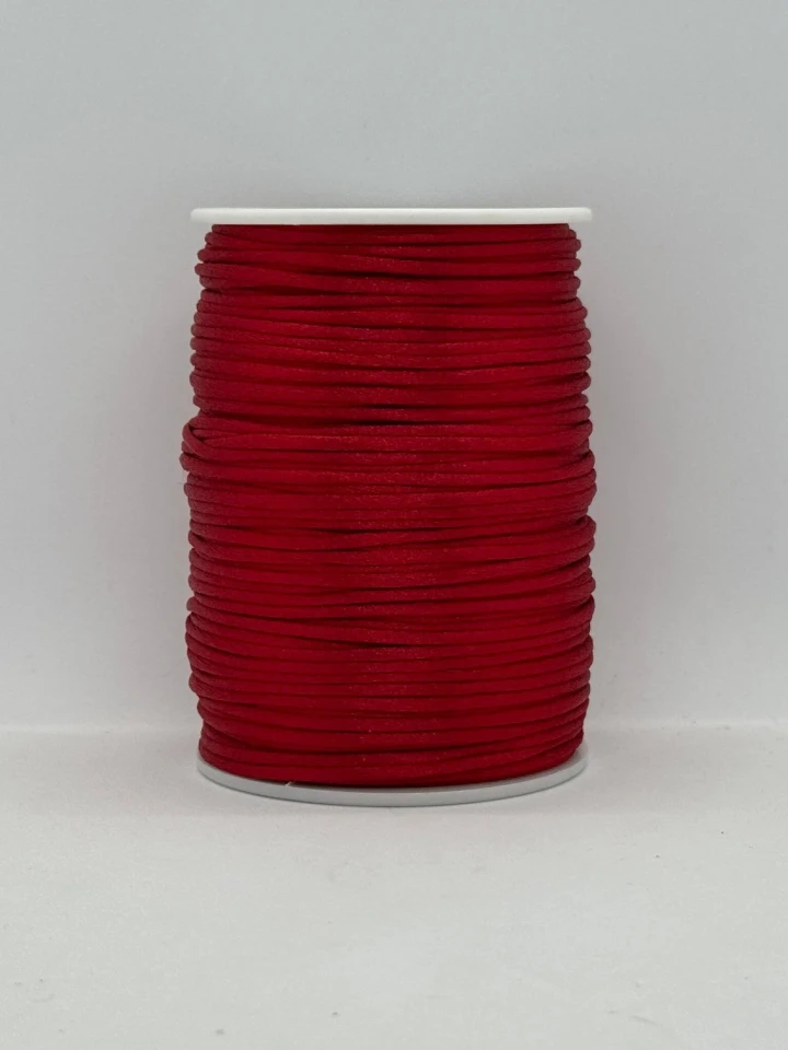 Шнур атласний корсетний 2.3 мм (100 ярдів/91,44 м.), 96 бордовий