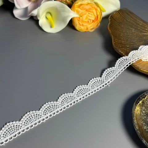 Мереживо поліестер ВВ104794b (30 ярдів/27.3 м.), теплий білий