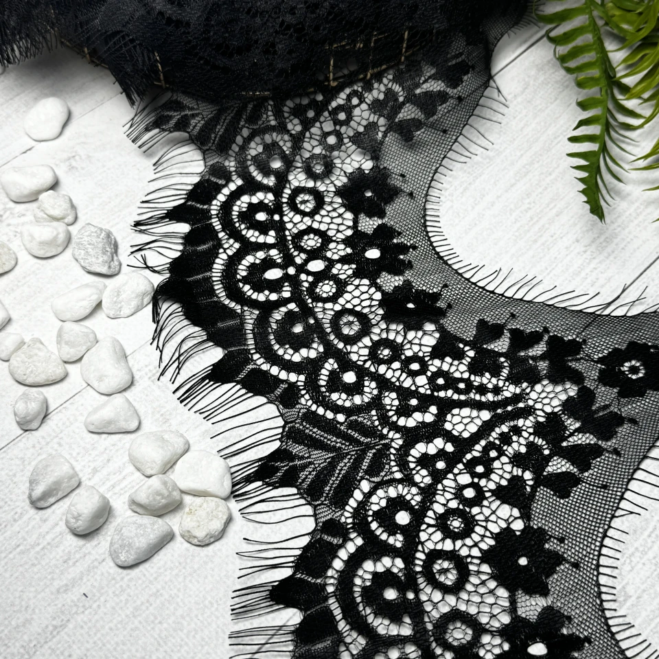 Мереживо французьке 924 см. (10*3)/ 18,5 см., чорний