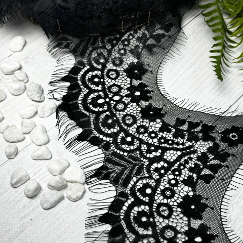 Мереживо французьке 924 см. (10*3)/ 18,5 см., чорний