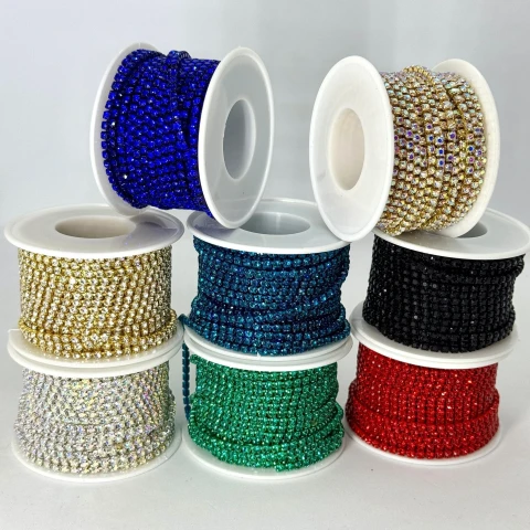 Цепі камні на бабінах ss 10 2.8 мм (10 ярдів/9,14 м.), золото