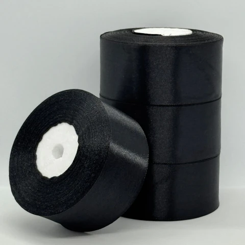 Стрічка атласна 4 см (5*36 ярдів) , чорний