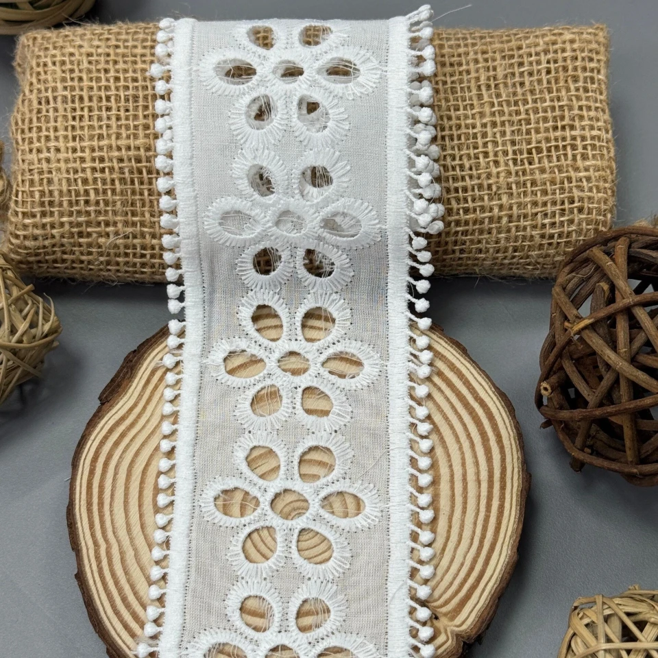 Мереживо прошва АL1154 7 см.(20 ярдів/18,2 м.), білий