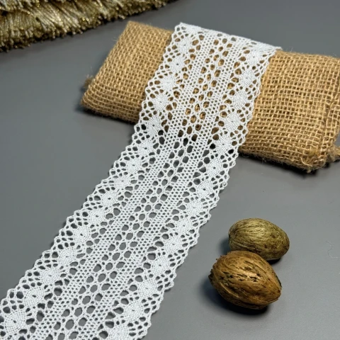 Мереживо макраме 8085 7 см.(50 ярдів/45,7 м.), білий