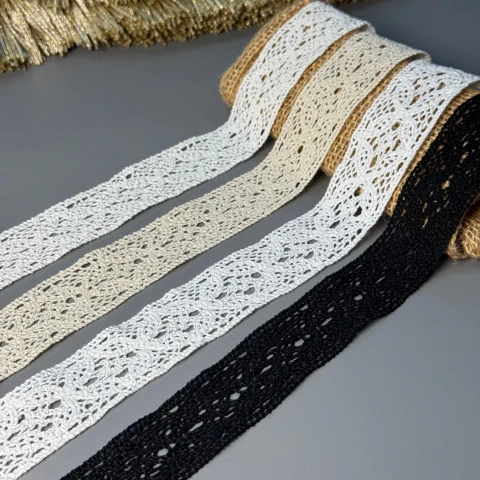 Макраме кружево 8555 3 см.(200 ярдов/182,8 м.), белый