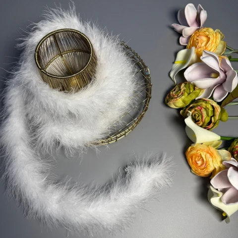 Пір'я боа 14 гр. (2 метра), 35 білий