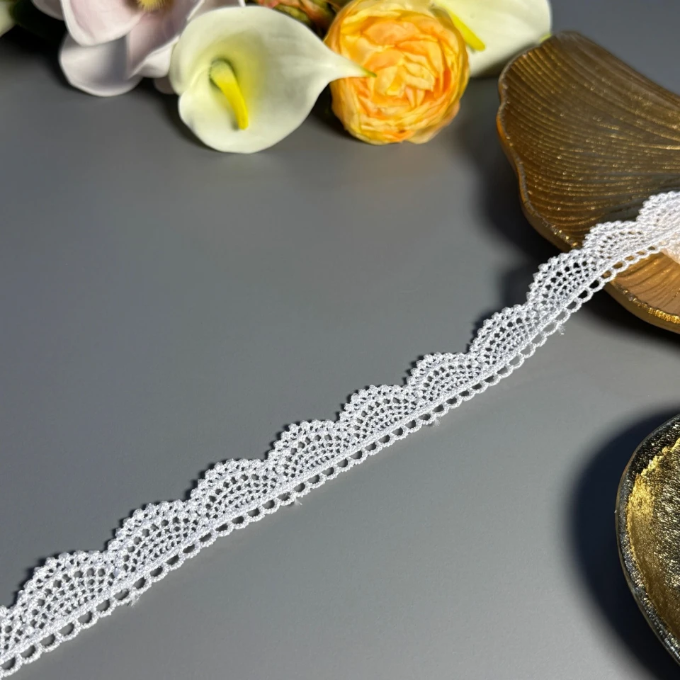 Мереживо поліестер ВВ104794b (30 ярдів/27.3 м.), білий