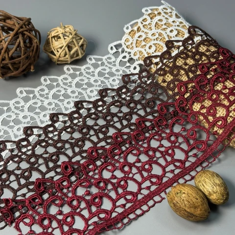 Мереживо поліестер 192 8 см.(20 метрів), молочний (15 метрів)