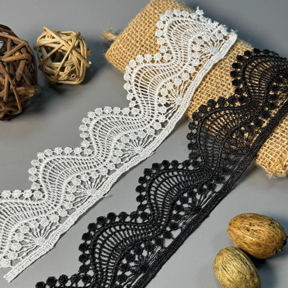 Мереживо поліестер 163 6 см.(19.5 метрів), чорний