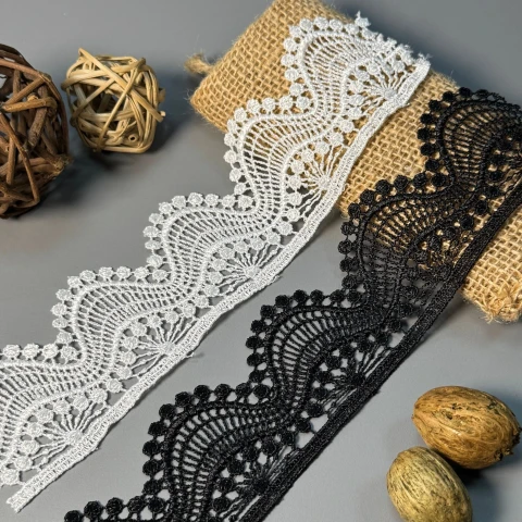 Мереживо поліестер 163 6 см.(19.5 метрів), чорний