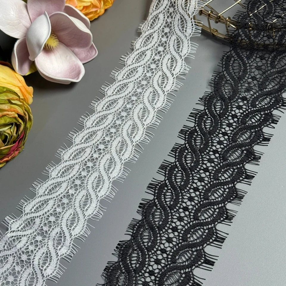 Мереживо французьке J73033 6.5 см. (10*3 м.), теплий білий