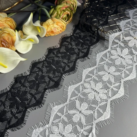 Мереживо французьке J73086 11 см (10*3 м.), теплий білий