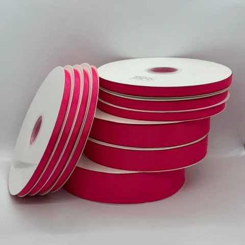 Стрічка репс 1 см (25*100 ярд/ 91 м.), 1028 рожевий фламінго