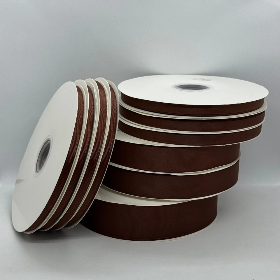 Стрічка репс 1 см (25*100 ярд/ 91 м.), 1185 шоколад