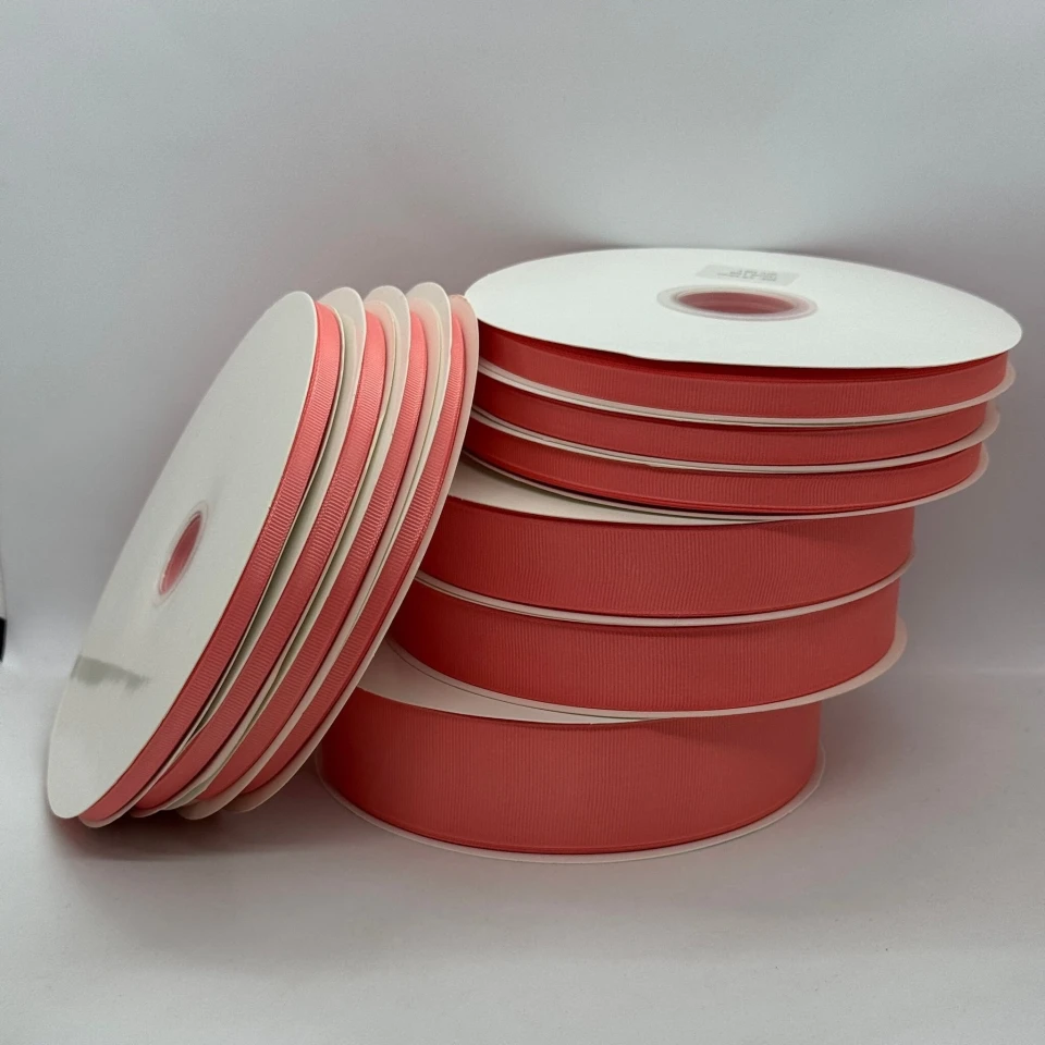 Стрічка репс 2,5 см (12*100 ярдів/91 м.), 1308 персиковий