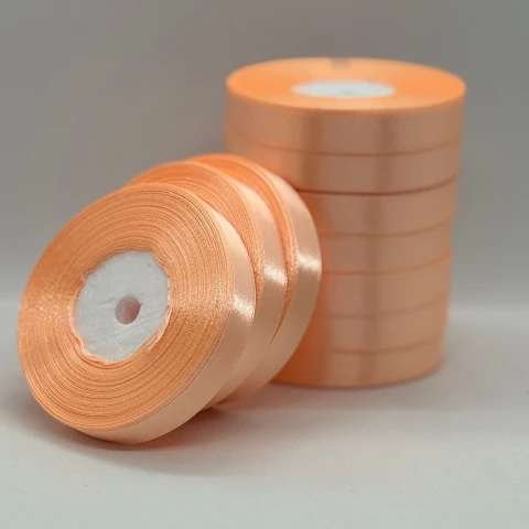 Стрічка атласна 1.2 см (10*36 ярдів), 07 крем