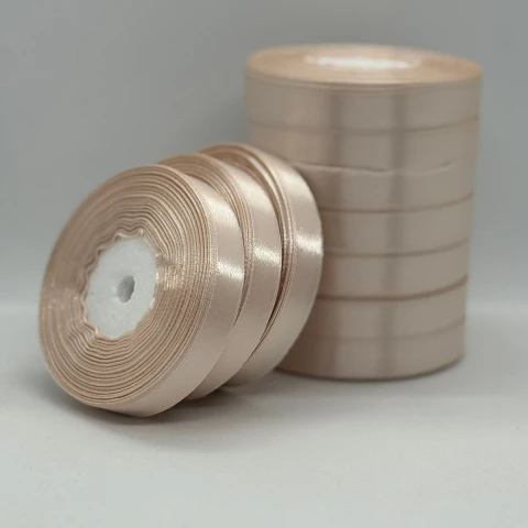 Стрічка атласна 1.2 см (10*36 ярдів), 172 м'який бежевий