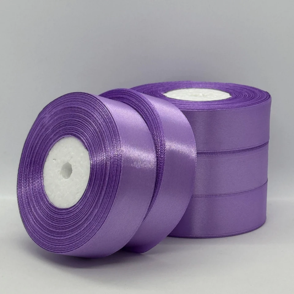 Стрічка атласна 2.5 см (5*36 ярдів), 125 індиго