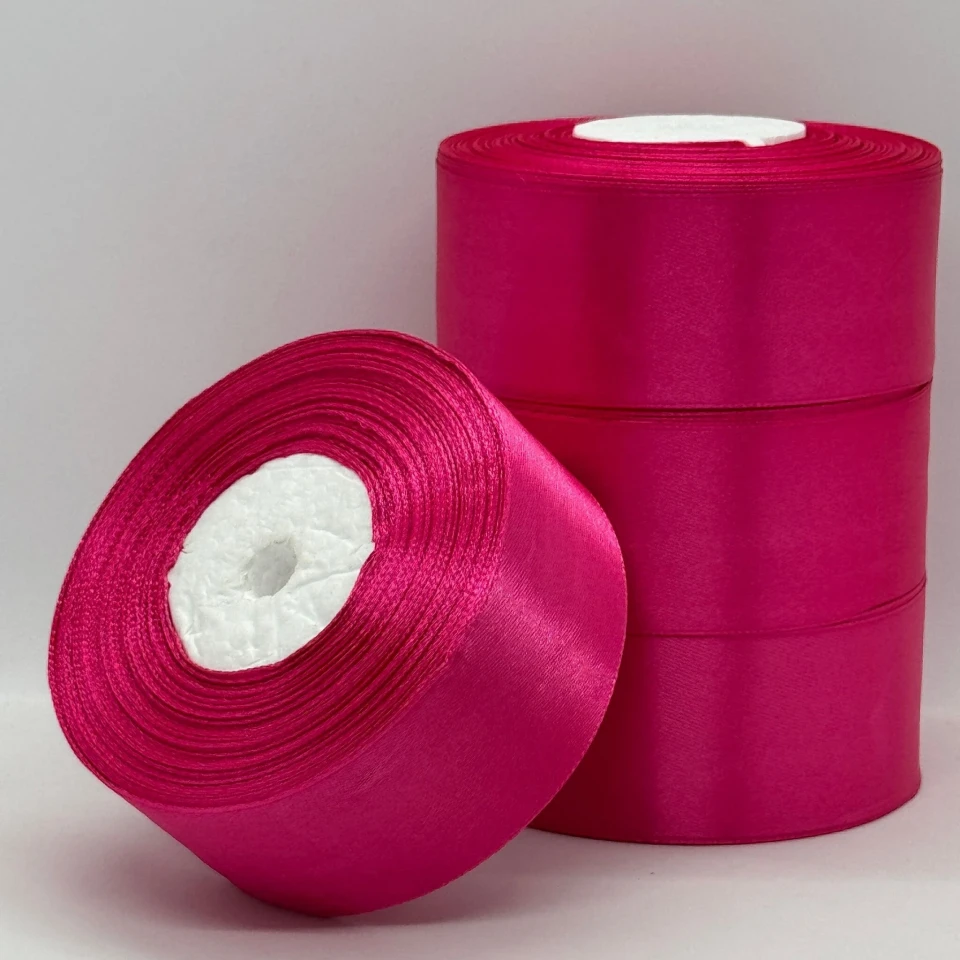 Стрічка атласна 4 см (5*36 ярдів) , 28 малиновий