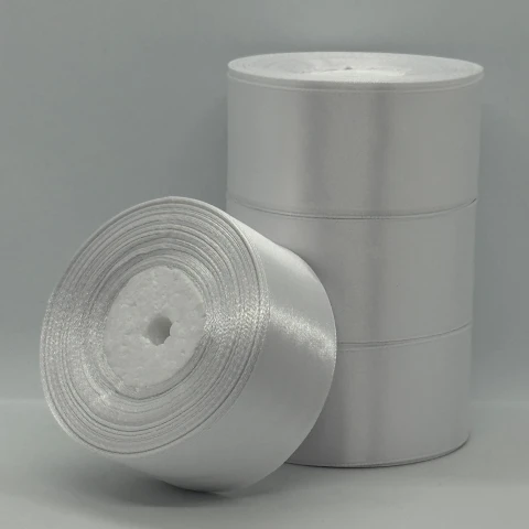 Лента атласная 4 см (5*36 ярдов), белый