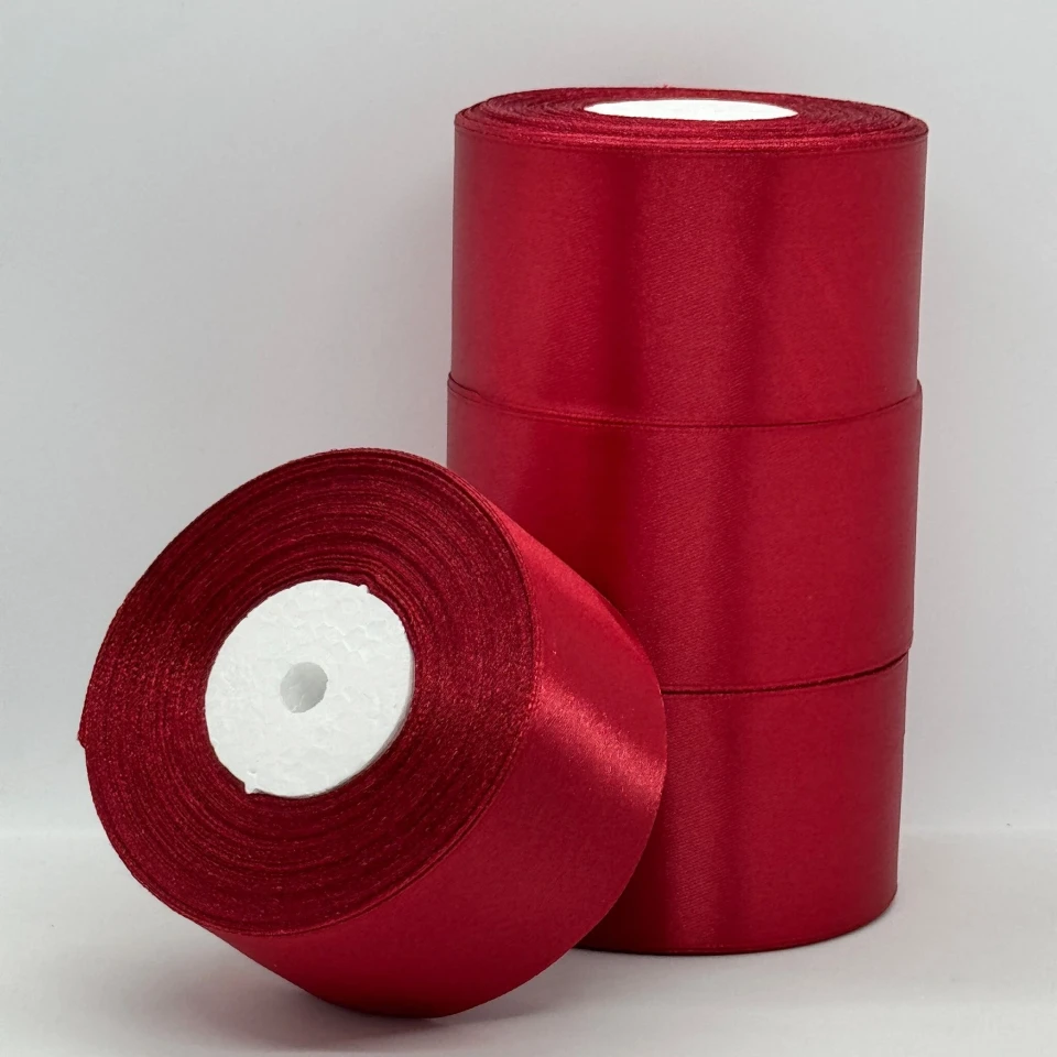 Стрічка атласна 5 см (4*36 ярдів), 33 темний червоний