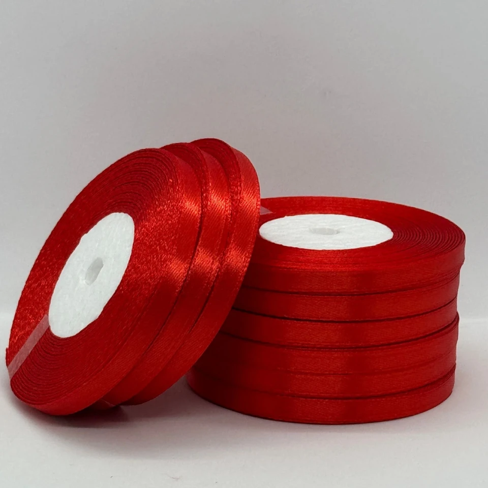 Стрічка атласна 0.6 см (10*36 ярдів), 162 гранатовий