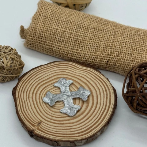 Аплікація клейова люрекс 3028 (50 шт.), срібло