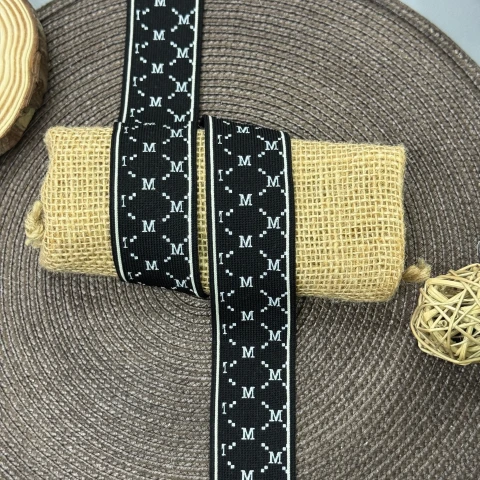 Трикотажная лампаса D#7 M 4 см (50 м), C:6 черный