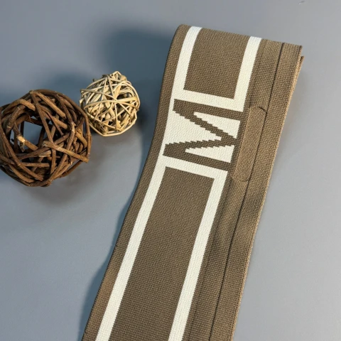 Пояс трикотажний довяз D#3 М (8.5см*90 см), світлий бежевий