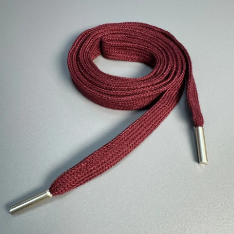 Шнурок в штани плоский широкий з/н (140 см), бордовий