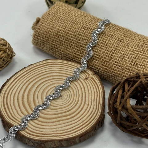 Тасьма люрекс 7339 (20 ярдів/18,28 м.), срібло