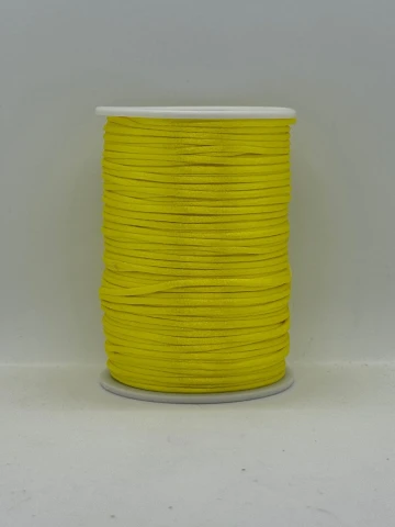 Шнур атласний корсетний 2.3 мм (100 ярдів/91,44 м.), 55 світлий жовтий
