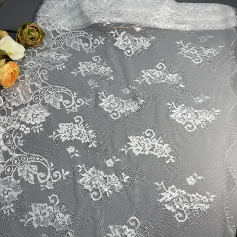 Мереживо французьке 60039 50 см. (10*3 м.), теплий білий