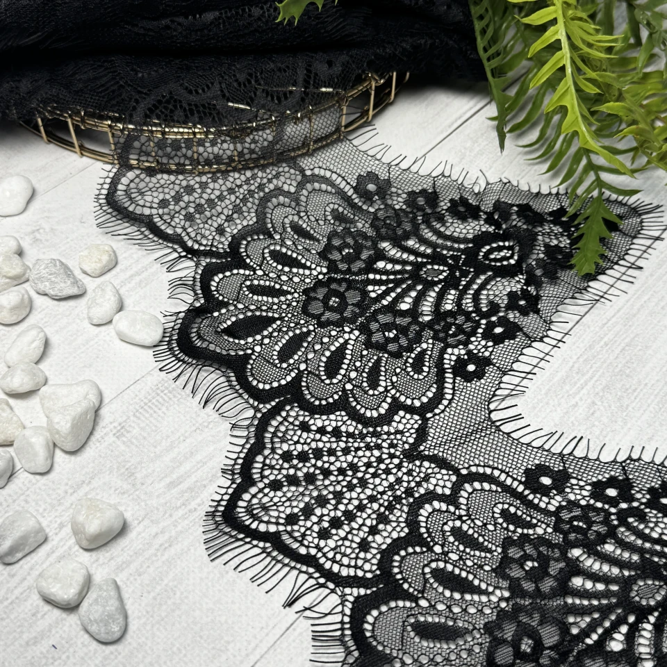 Мереживо французьке 923 см. (10*3)/ 23 см., чорний