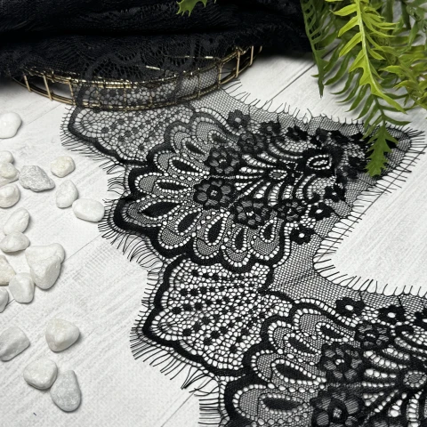 Мереживо французьке 923 см. (10*3)/ 23 см., чорний