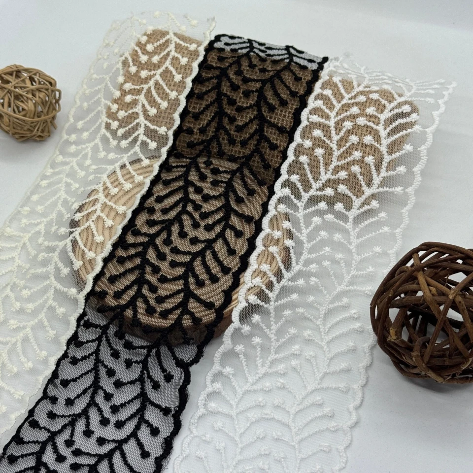 Мереживо органза 0395 7 см.(30 ярдів\27.3 м.), чорний