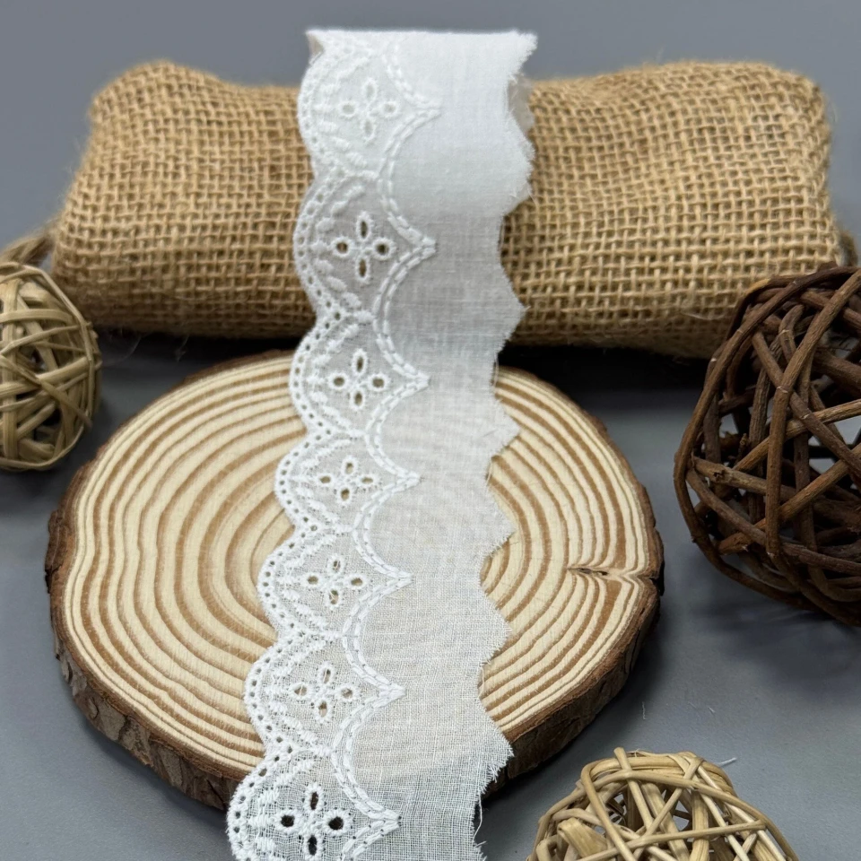 Мереживо прошва 6055 (160ярд/146,3 м..), Білий