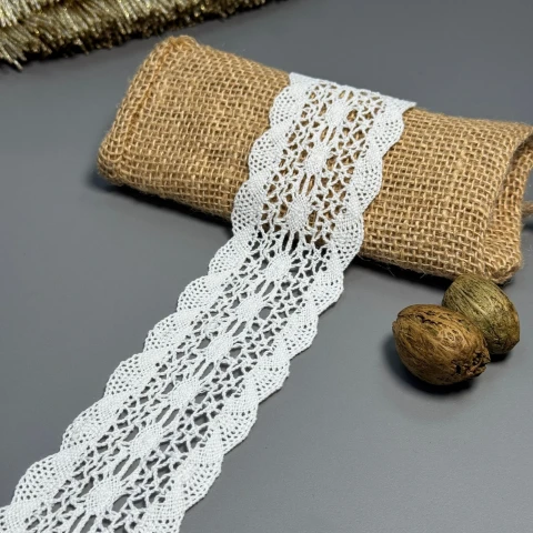 Мереживо макраме 8545 5,5 см (100 ярдів/91,4 м.), білий