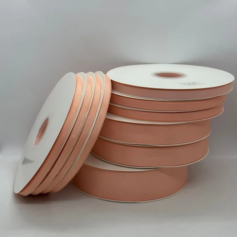 Стрічка репс 1 см (25*100 ярд/ 91 м.), 1213 персикове дерево