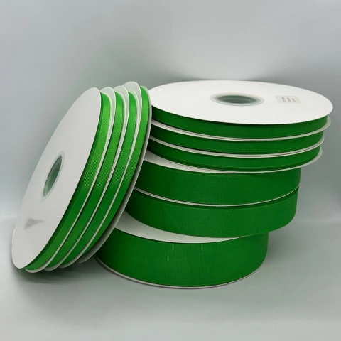 Стрічка репс 1 см (25*100 ярд/ 91 м.), 1019 зелений