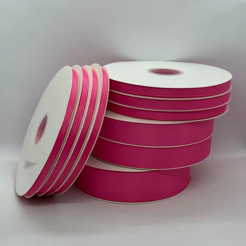 Стрічка репс 0.65 см (33*100 ярдів/91 м.), 1014 неон рожевий