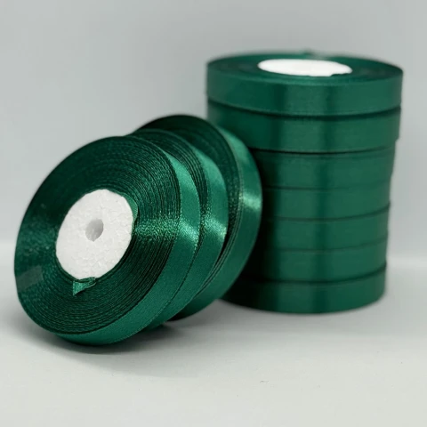 Стрічка атласна 1.2 см (10*36 ярдів), 56 ізумруд