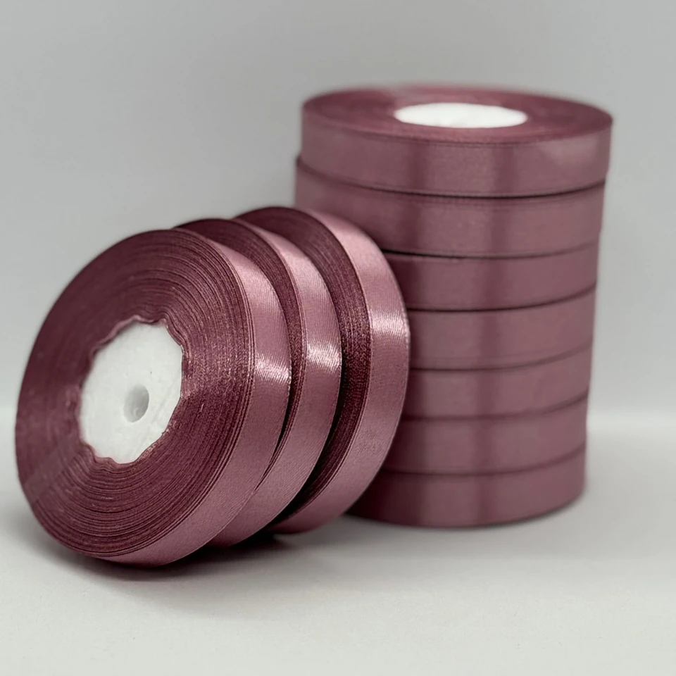 Стрічка атласна 1.2 см (10*36 ярдів), 91 пудровий