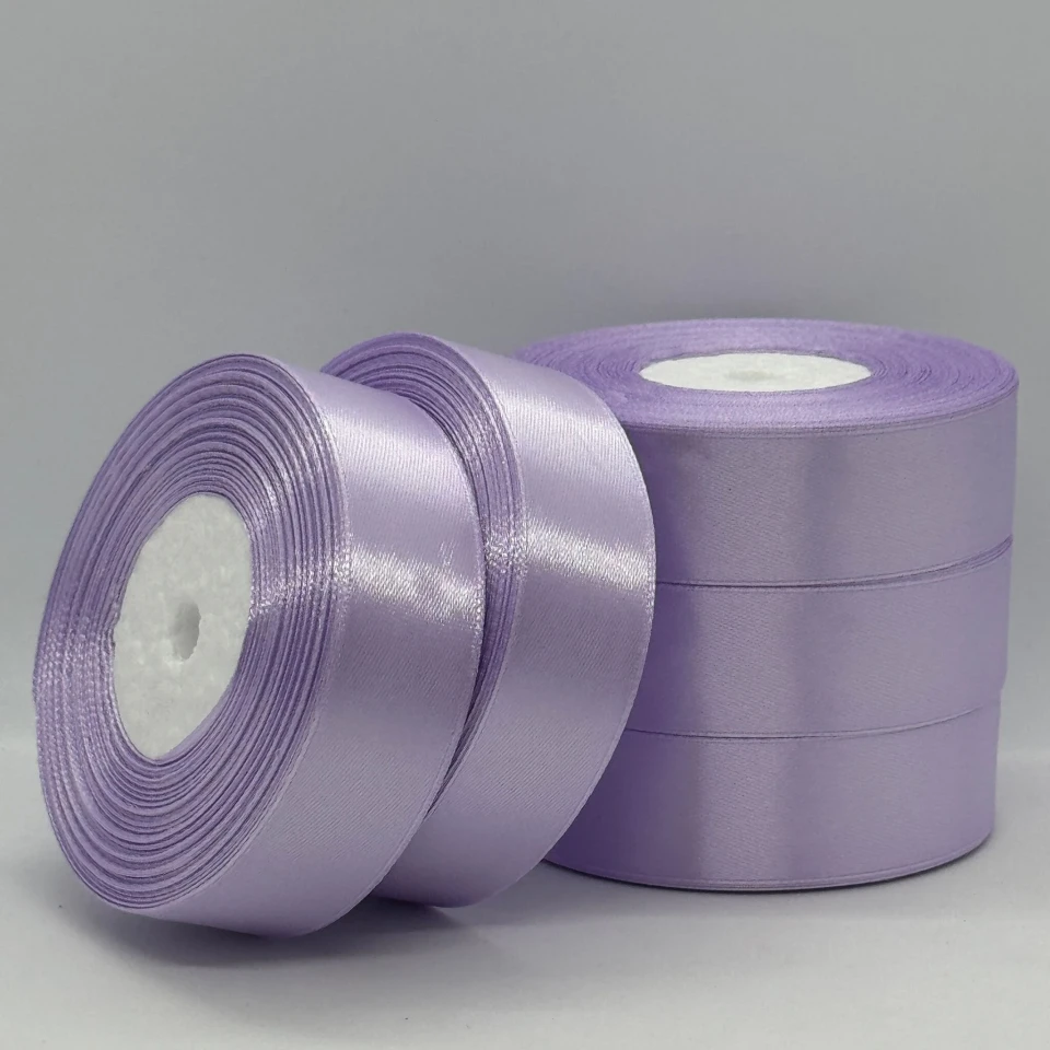 Стрічка атласна 2.5 см (5*36 ярдів), 141 бузковий
