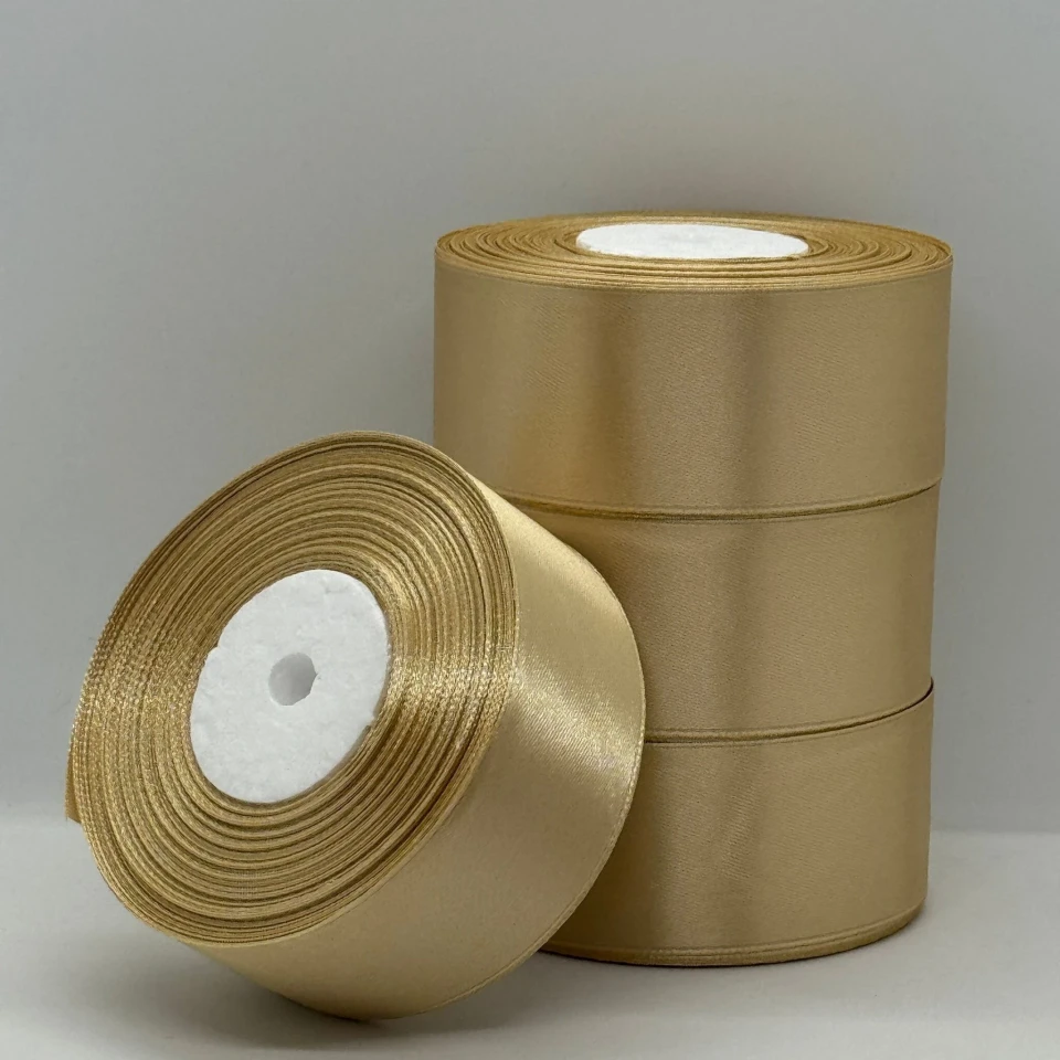 Стрічка атласна 4 см (5*36 ярдів) , 123 теплий коричневий