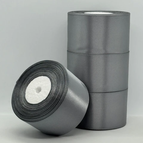 Стрічка атласна 5 см (4*36 ярдів), 180 темний сірий