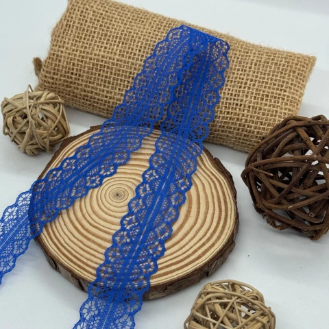 Мереживо не еластичне 1658-2 2.8см (400 ярдів/364 м.), 13 синій